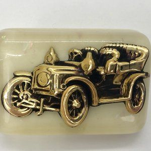 Bolo Tie Slide 3D Vintage Car Embedded in Resin